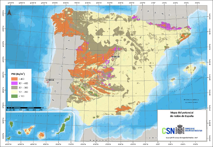 Mapa radón